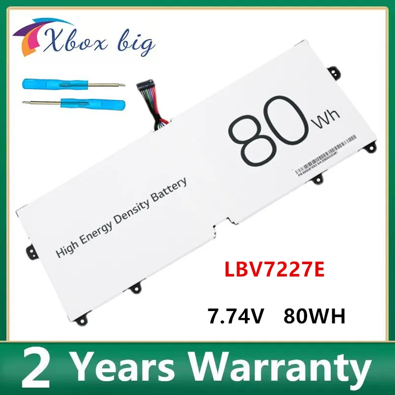 LBV7227E 7.74V 80Wh Laptop Battery For LG gram 15 16 17 2020 2021 15Z90N 17Z90N 16ZD90P 16Z90P