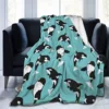Killer Whale Orca Throw Blanket Ultra Soft Blanket Warm Thin Blanket for Home Bed Couch Blankets Bedspreads for Adults Children 1