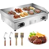 30"Commercial Electric Griddle 3000W Countertop Griddle Non-Stick Restaurant 110V Stainless Steel Adjustable Temperature Control 1