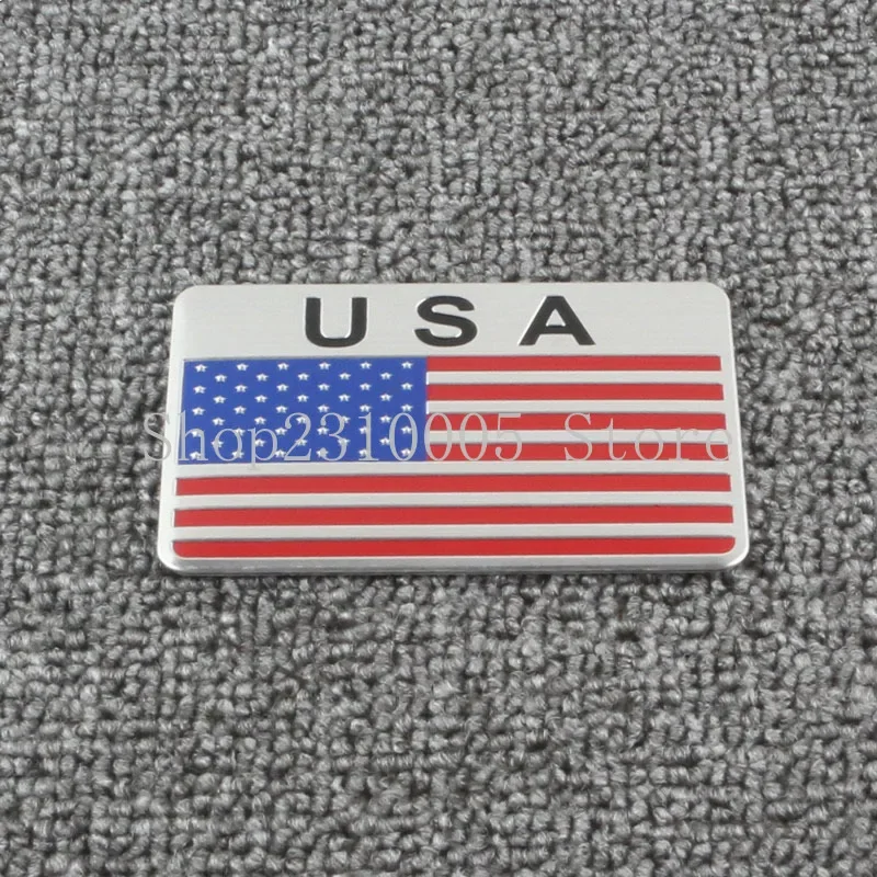 14 סגנונות זו דגל ארה "ב תג דגל אמריקה סמל דקסל אלומיניום דק סמל המכונית סמל מדבקה ארוכה יהלום הגולגולת היחידה