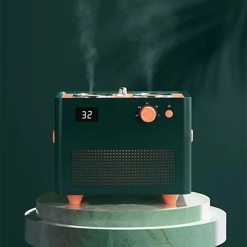 

1300ML Phonograph Record Air Humidifier Double Nozzle USB Rechargeable Portable Wireless Electric Aroma Humidifier Diffuser