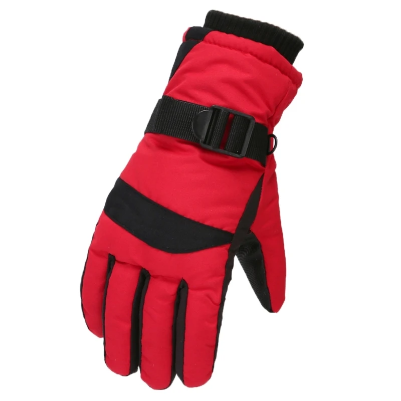 Winter Waterproof Children's Ski Gloves Thicken Fleece Lining Warm Baby Mittens for 6-16 Years Old Kids Outdoor Sports Gloves