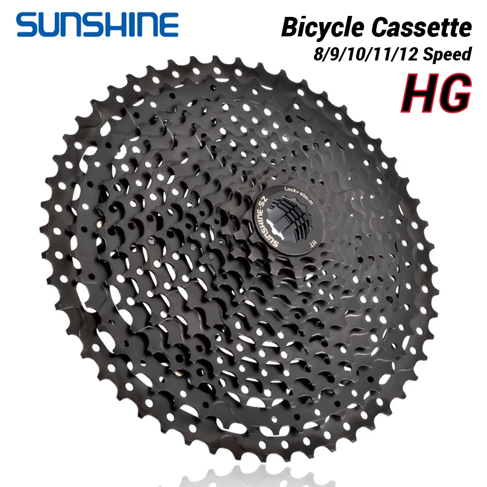 Bicycle cassette 8/9/10/11/12 speed HG flywheel for SHIMANO HG structure specification black mountain bike freewheel