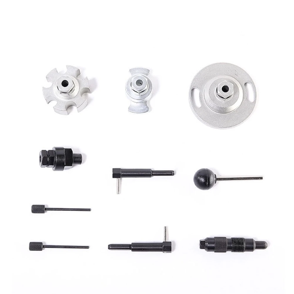 MSW MSW-ELVW-01 Strumento di Regolazione dell'albero a camme Compatibile con VW 2.5 TDI Strumento di Regolazione del Motore dell'albero a camme (9 Pezzi, Acciaio, Custodia in plastica
