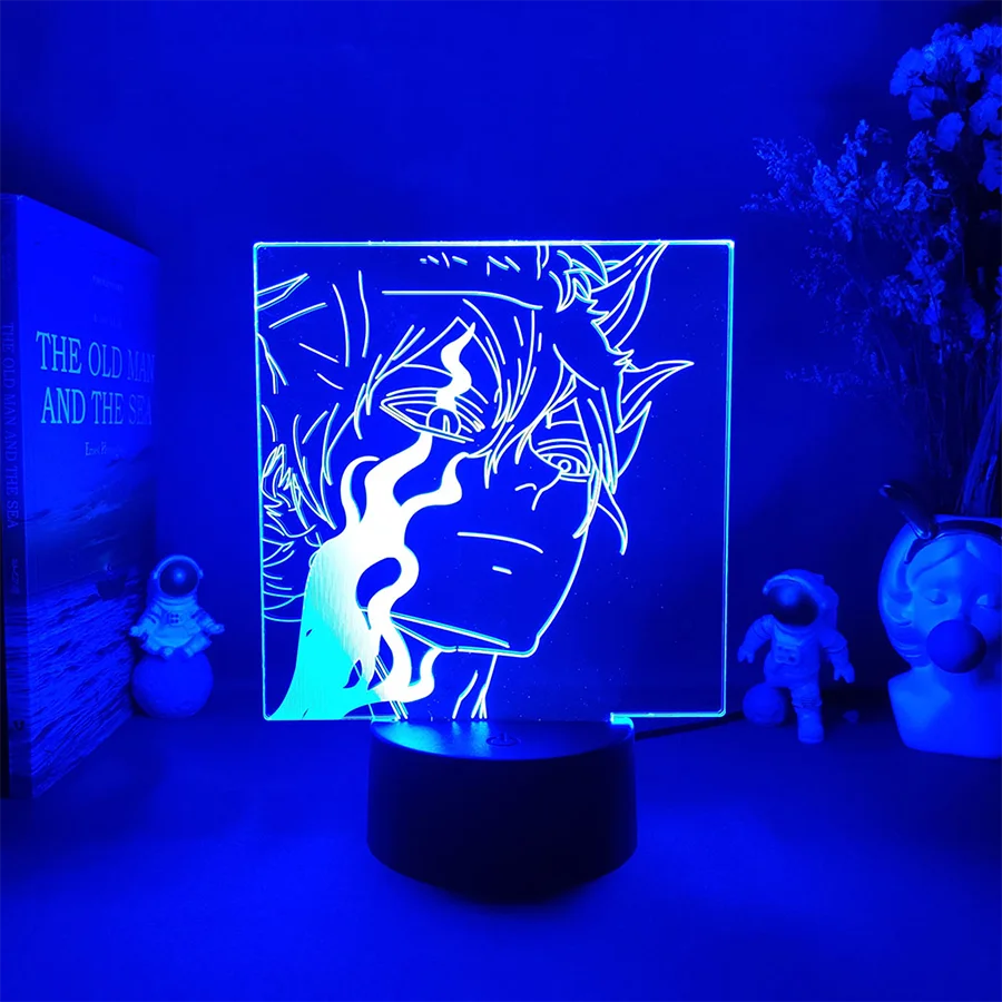 

Anime Black Clover Asta 3D LED Neon Night Lights Cool Birthday Gift For Friends Bedroom Table Decor Manga Figure Asta Lava Lamps