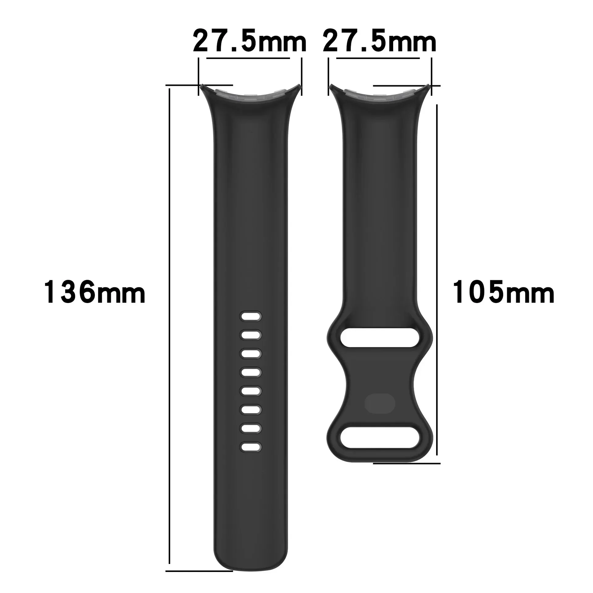 Premium Silicone Watch Band with Metal Buckle - Universal Fit