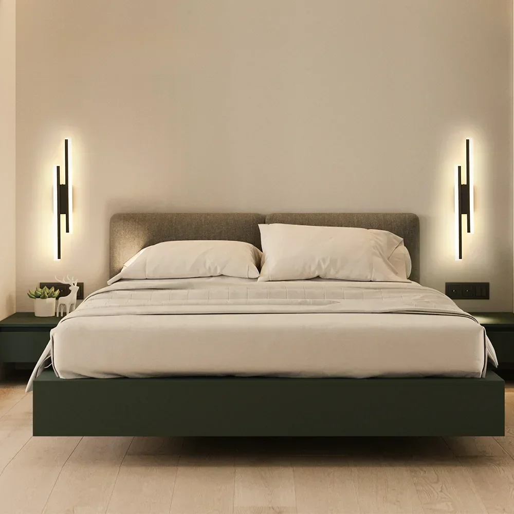 LED Wall Lamp Wall Light Nordic Acrylic Lampshade 16W Black/Gold Led Wall Light AC85-265V Wall Sconce Light Modern Lamp Up and Down Lighting Fixture