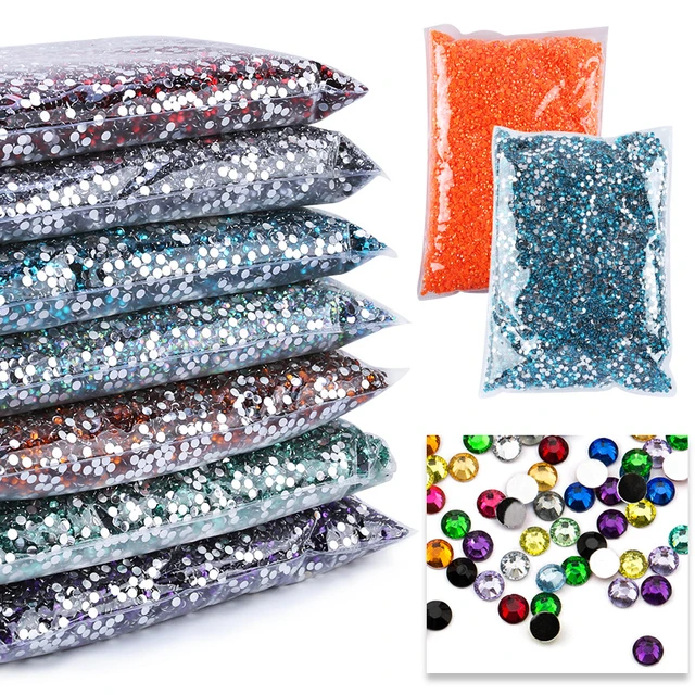 Resin Rhinestones 6mm 10000pcs Flatback Normal Colors Many Colors Choose  Round Glue On Diamonds Diy Nails Art Decorations - Rhinestones &  Decorations - AliExpress