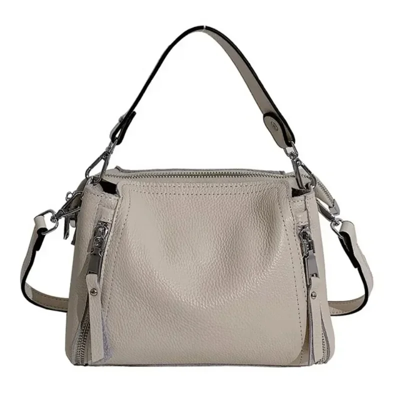 100% Genuine Leather Women Handbags Cowhide Fashion Women Shoulder Bag Luxury Ladies Messenger Bags High Quality Female Tote Bag 1
