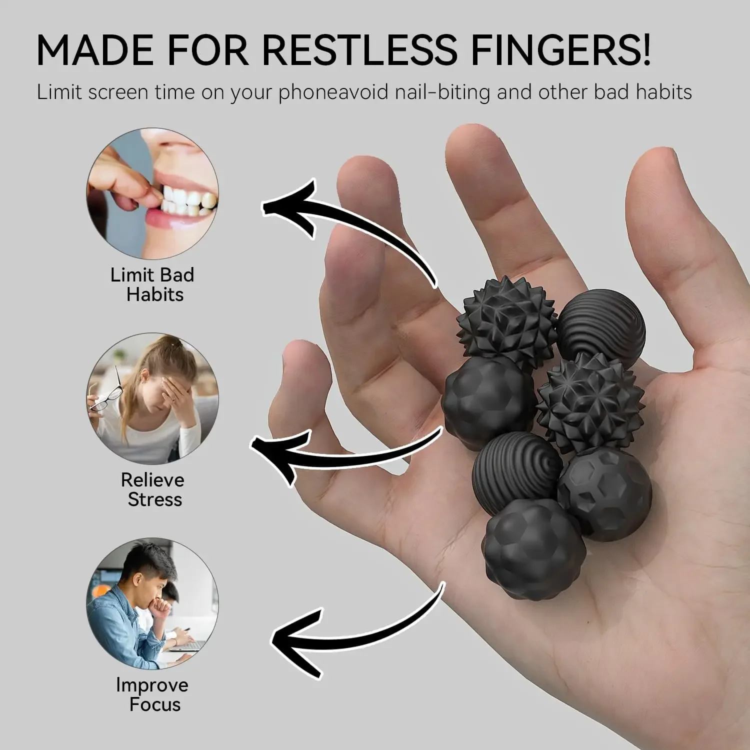 Silicone Magnetic Sensory Balls Fidget Toy Anxiety Relief
