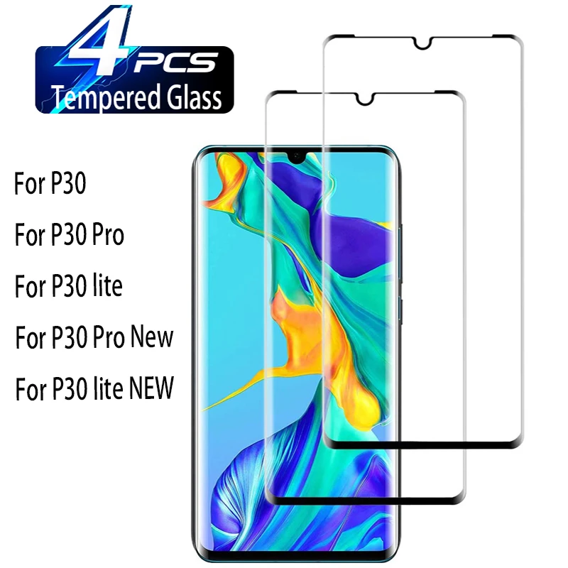 mobile protector 1-4 Pcs 9H Tempered Glass For Huawei P30 Pro P30Pro New Edition Screen Protector Glass Film best screen guard for mobile