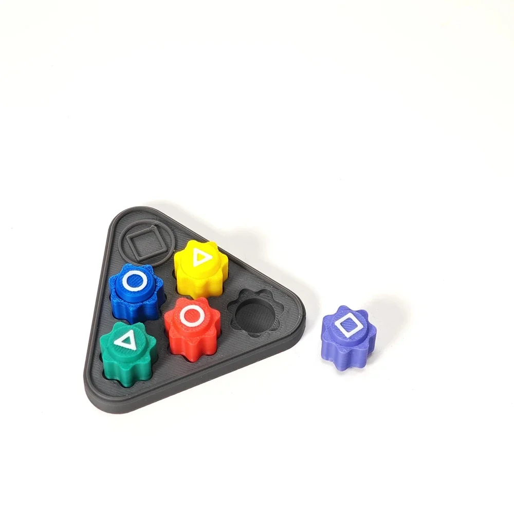 3D Printed Toy Miniature Figurines Ornament Crafts Board Game Accessories 3d Printing Calamari Game Dice Party Game Props Square Circle Triangle Printing Bar Games Party Props Korean Film Play