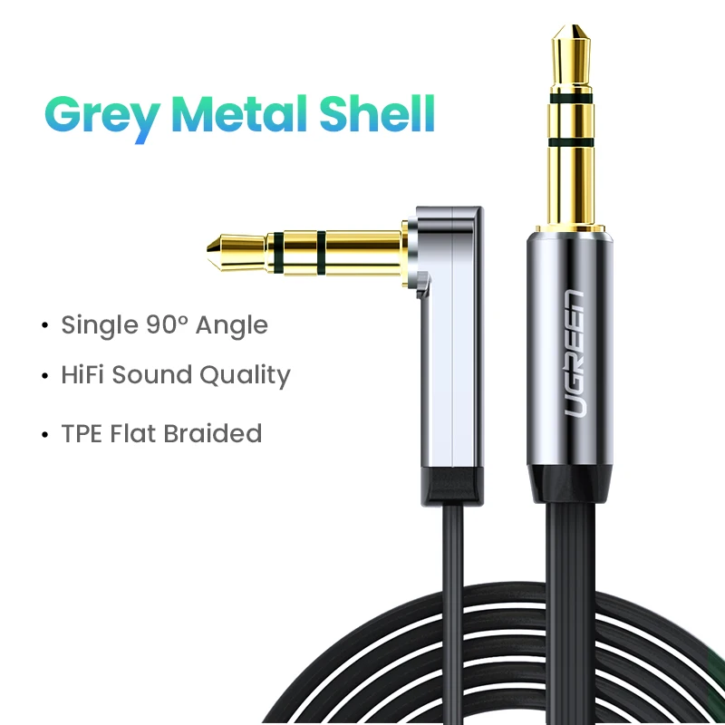 Ugreen-Cable auxiliar macho a macho para auriculares de coche, Conector de  Audio de 3,5mm, 3,5mm, MP3/4, teléfono, 3,5mm - AliExpress