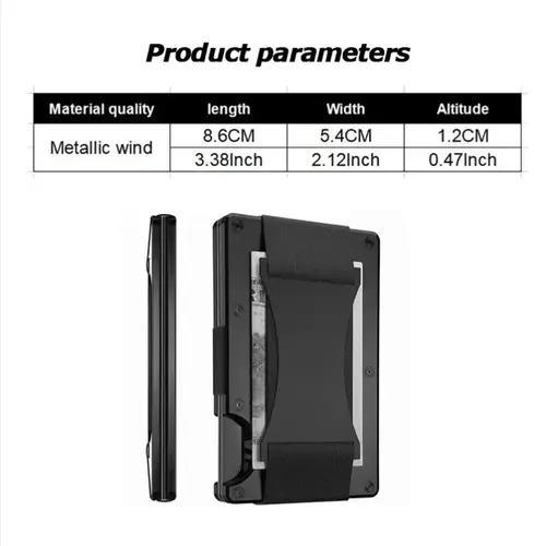 Forged Carbon Fiber Minimalist Slim Smart Wallets for Men Cashback Credit Card Holder Luxury Aluminium Wallet Rfid Money Clip - Image 6