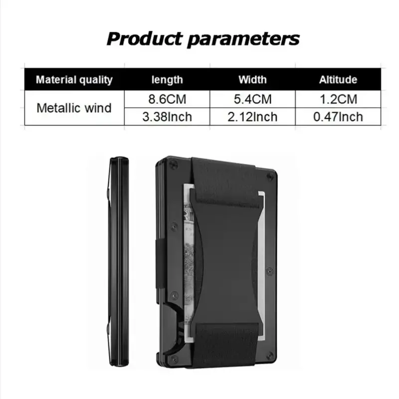 Forged Carbon Fiber Minimalist Slim Smart Wallets for Men Cashback Credit Card Holder Luxury Aluminium Wallet Rfid Money Clip - Image 6