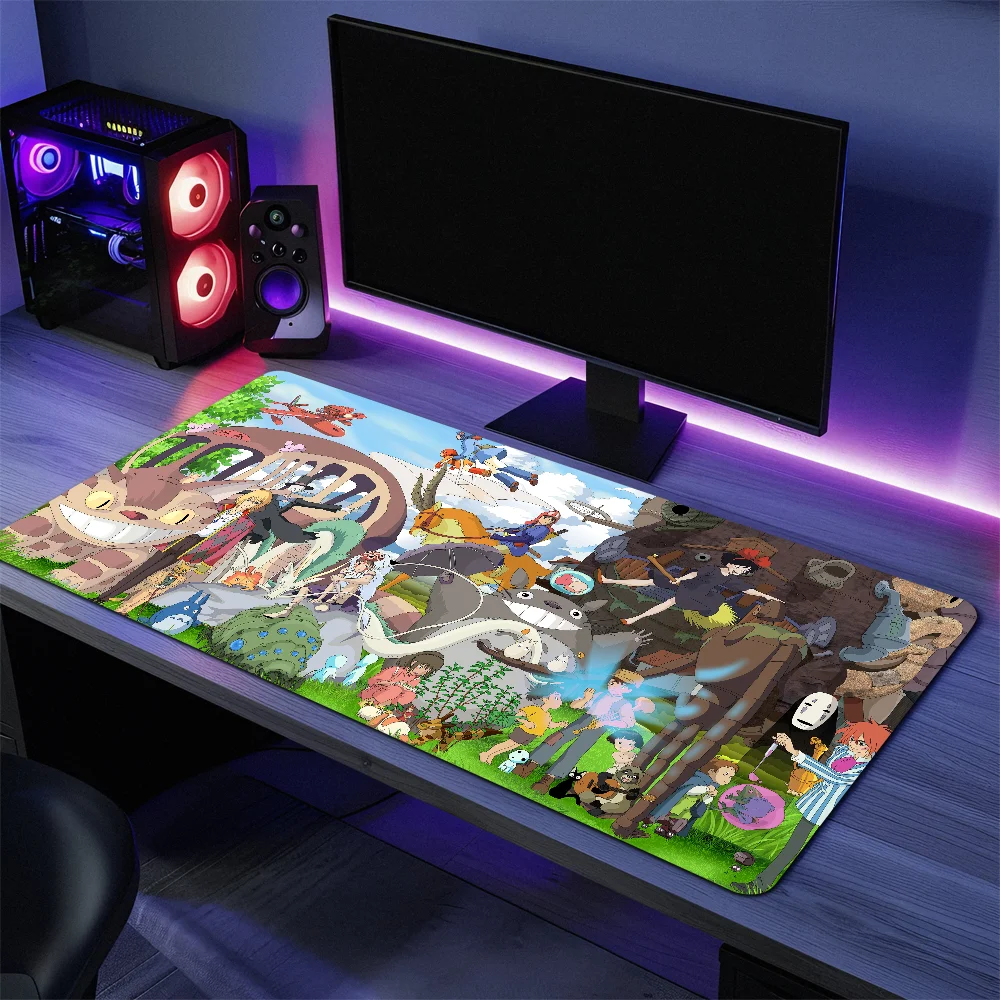 Bilibili M-Miyazaki Hayao F-Family G-Ghibli For Computer Game Big Keyboard Office Large Mouse Mat Pad Anti-slip Rubber PC Mice 3