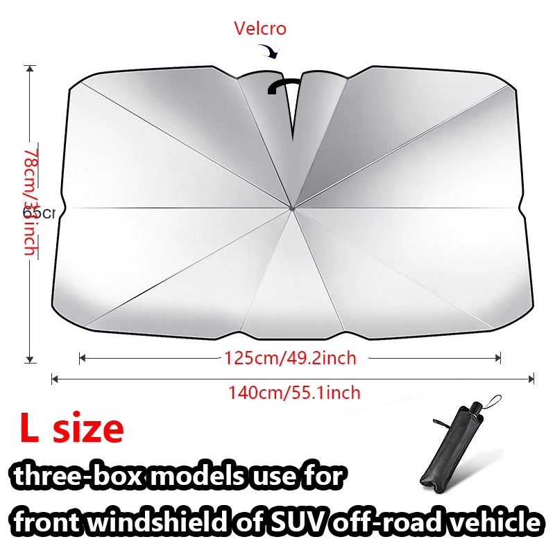 Buy Kewucn Car Windshield Sun Shade Umbrella, Foldable Reflector Auto Front  Window Sunshade Cover for UV Ray Block & Heat Insulation Protection,  Suitable for Most Car, Truck, SUV (Small) Online at desertcartINDIA