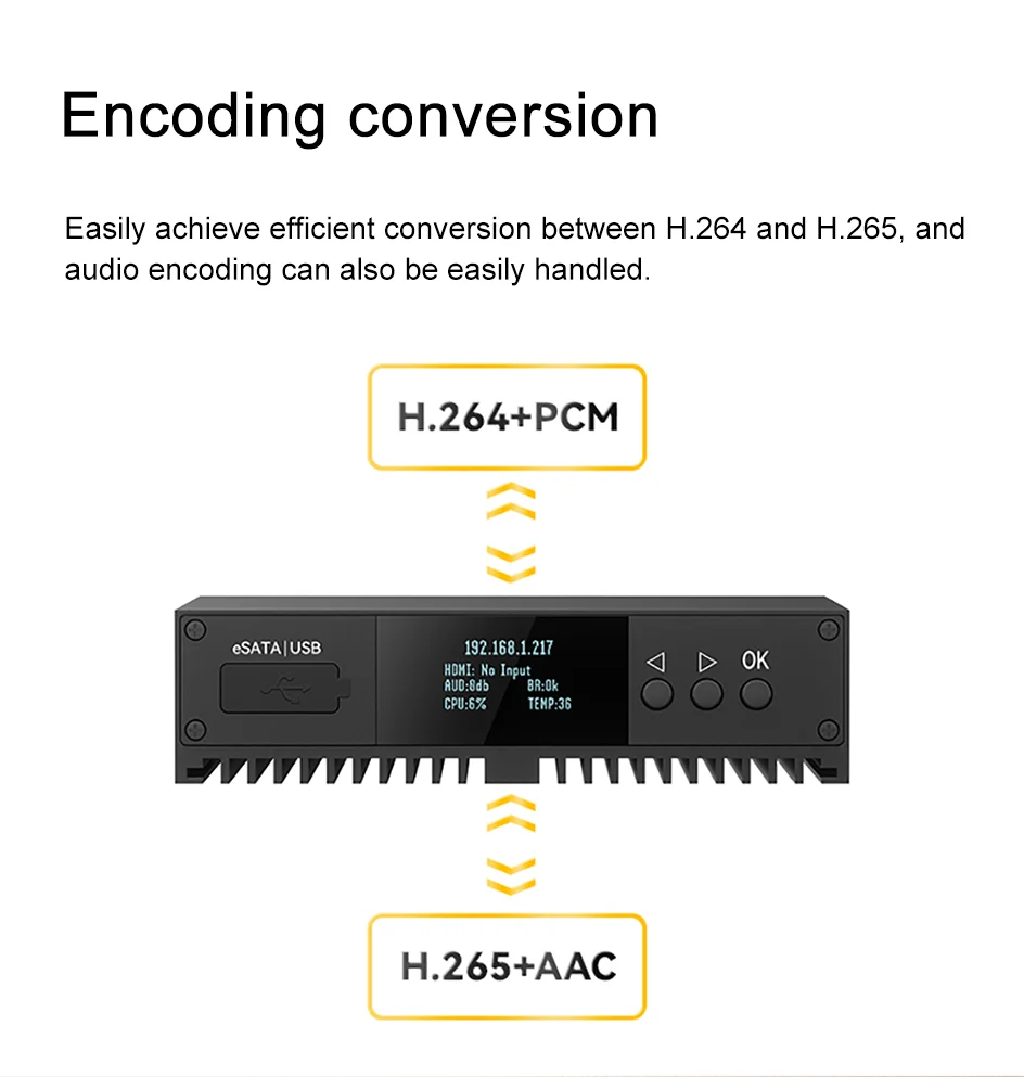 LinkPi 1-channel VGA Capture Decoder VGA1 HD Encoder H265 Multi-platform Live Bo