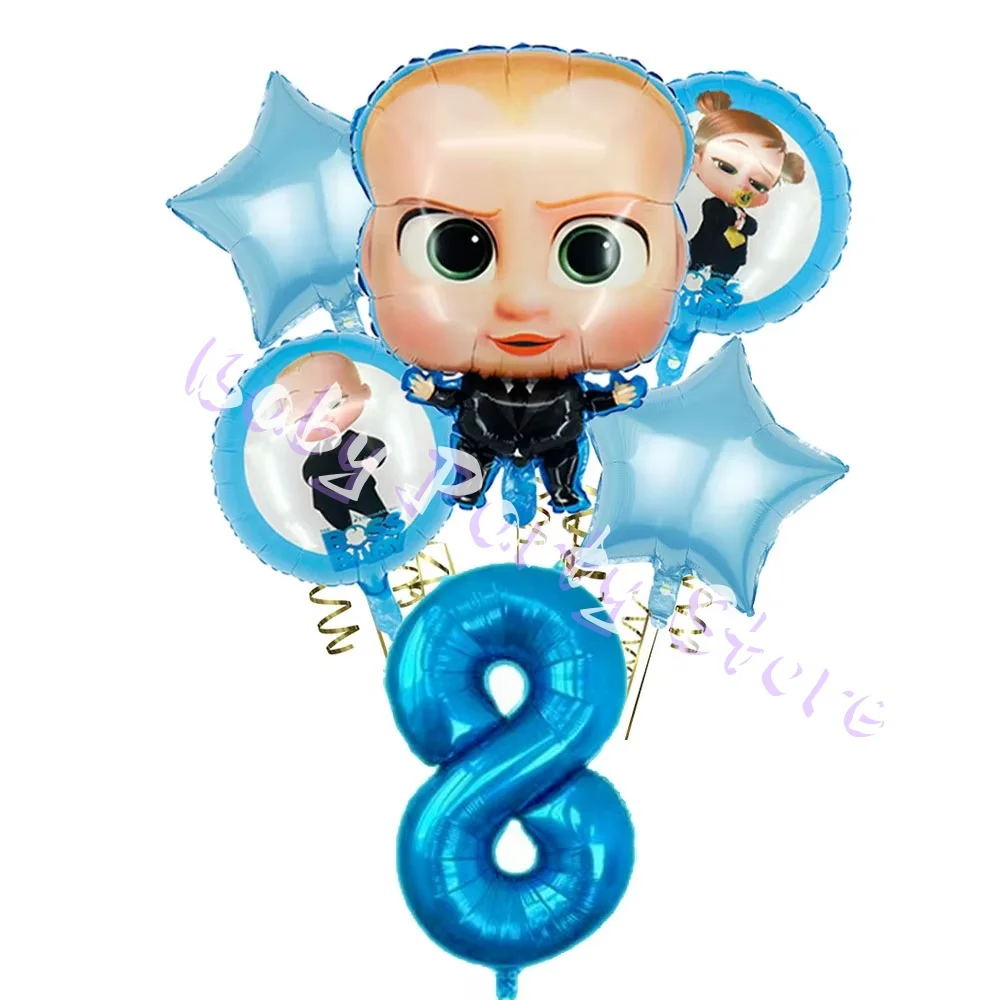 Bossed Babys Themen-Set für Neugeborene, 1. Geburtstag, Party-Dekoration, Einweggeschirr, Teller, Becher, Ballons, Kinderfeste, Babyparty-Zubehör – Detail 10