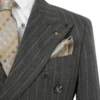 Cenne Des Graoom 2024 New Double-Breasted Stripe Suits for Men Slim Fit 2 Piece Set Blazer Pants Office Smart Casual Wedding 2