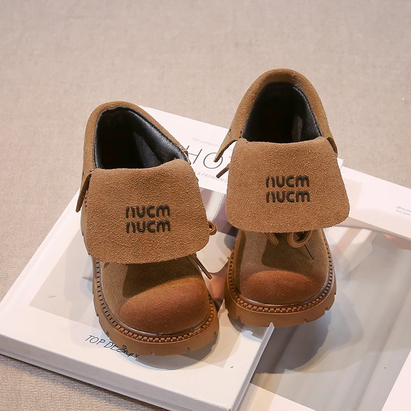 Girls Soft Leather Anti Slip Boots