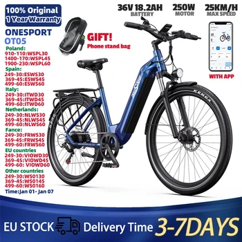 ONESPORT OT05 Bicicletta elettrica 25 km/h Velocità massima 250W 36V18.2Ah Bici elettrica 27.5*2.25 pollici Pneumatici Freni a disco idraulici E-Bike