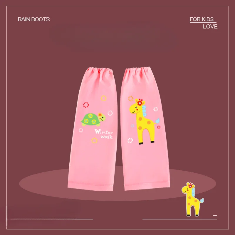 Children's Kindergarten Dirt Proof Waterproof Boys and Girls Baby Rain Proof Leg Cover Cartoon Cute Tall Rain Pants Cover