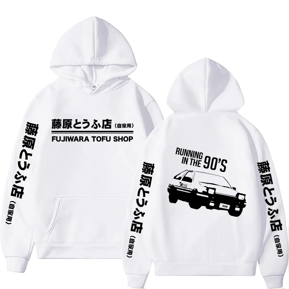 

Vintage Anime Initial D Drift AE86 Fujiwara Tofu Shop Print Hoodie RX7 R34 Skyline GTR JDM Hoodies Men Manga Harajuku Sweatshirt