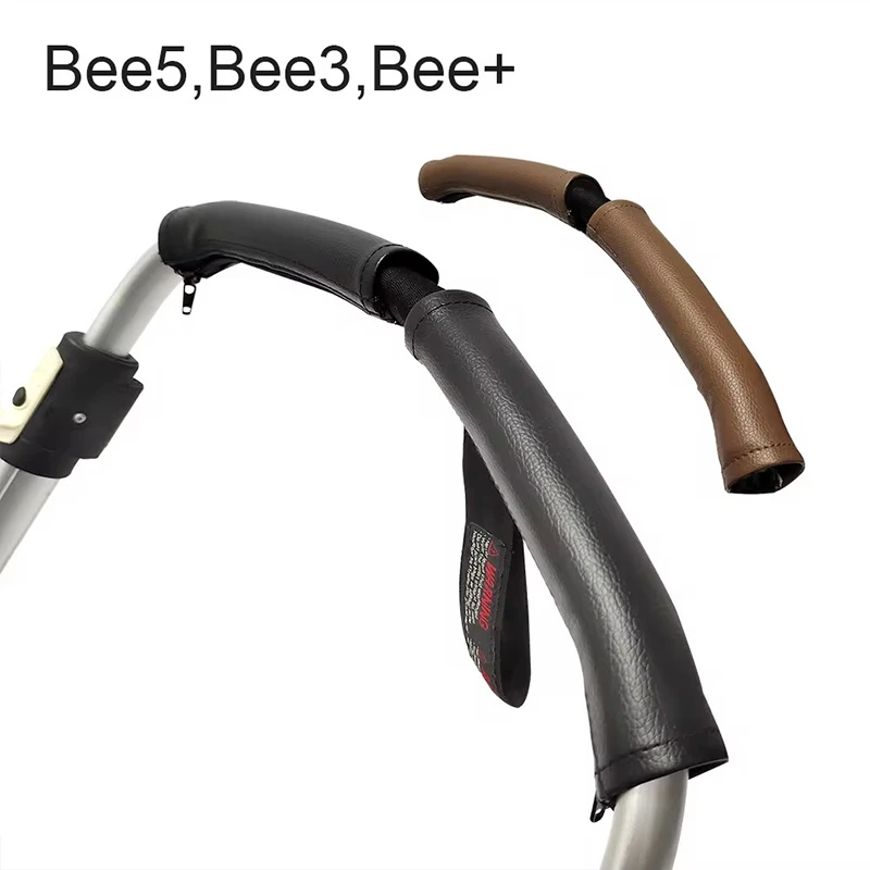 Stroller Handle Covers for Bugaboo bee3 bee 5 bee+ Baby Carriage PU Leather Armrest Case Protective Cover Accessories