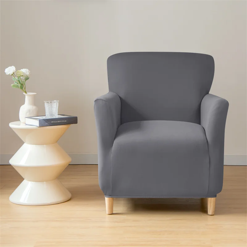 Chair Cover Sofa Cover Furniture Cover Nordic Stretch Club Chair Cover Water Repellent Spandex Armchair Slipcover Relax Single Sofa Cover Living Room Bar Counter