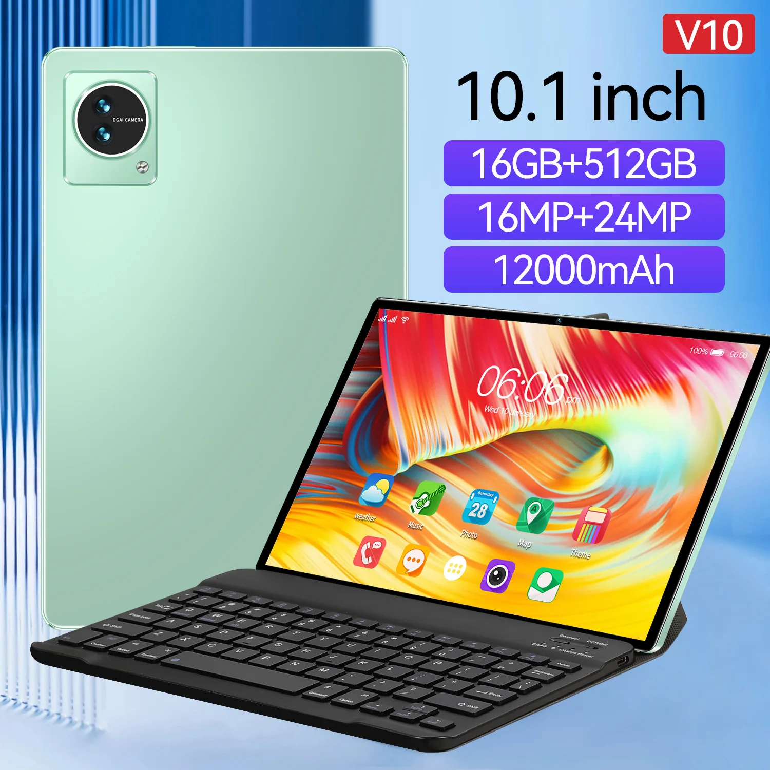 New Kids Tablet 10.1 "Octet core Android 16G Pro board WiFi Bluetooth Cheap and simple smart learning machine kids love the most 3