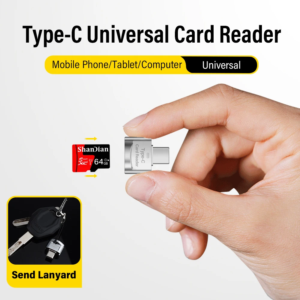 High-Speed Type C Mini Memory Card Reader Adapter
