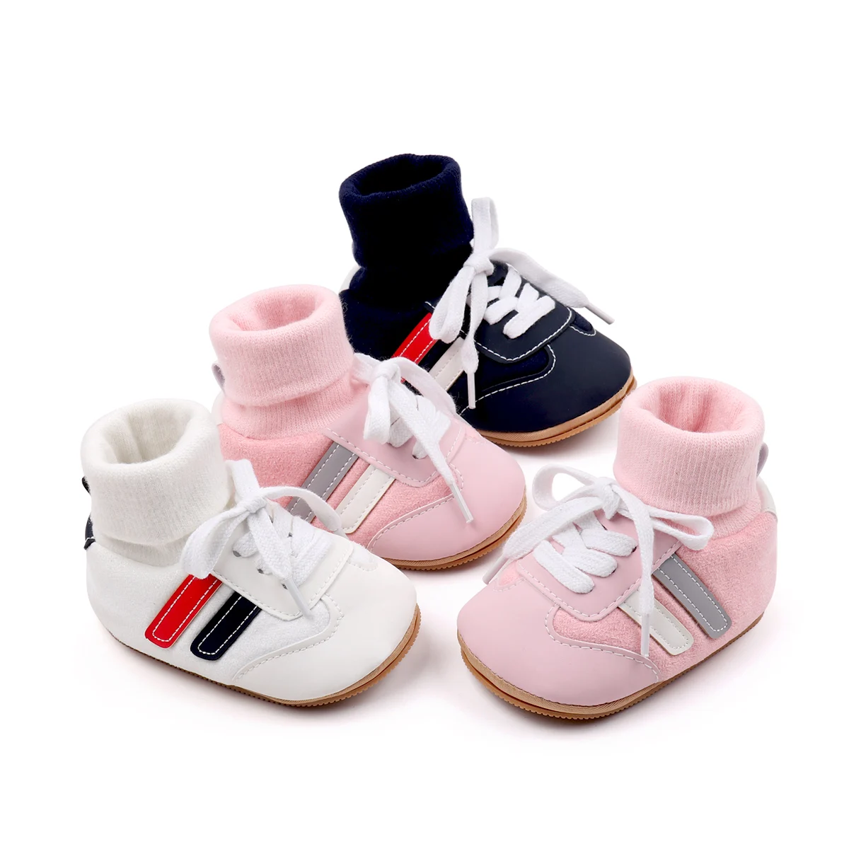 Baby Sock Shos Autumn and Winter Baby Girls Boys Ankle-covered Style 0-1 Year Old Anti Slip Fashion Design Newborn Infant Shoes baby shoes