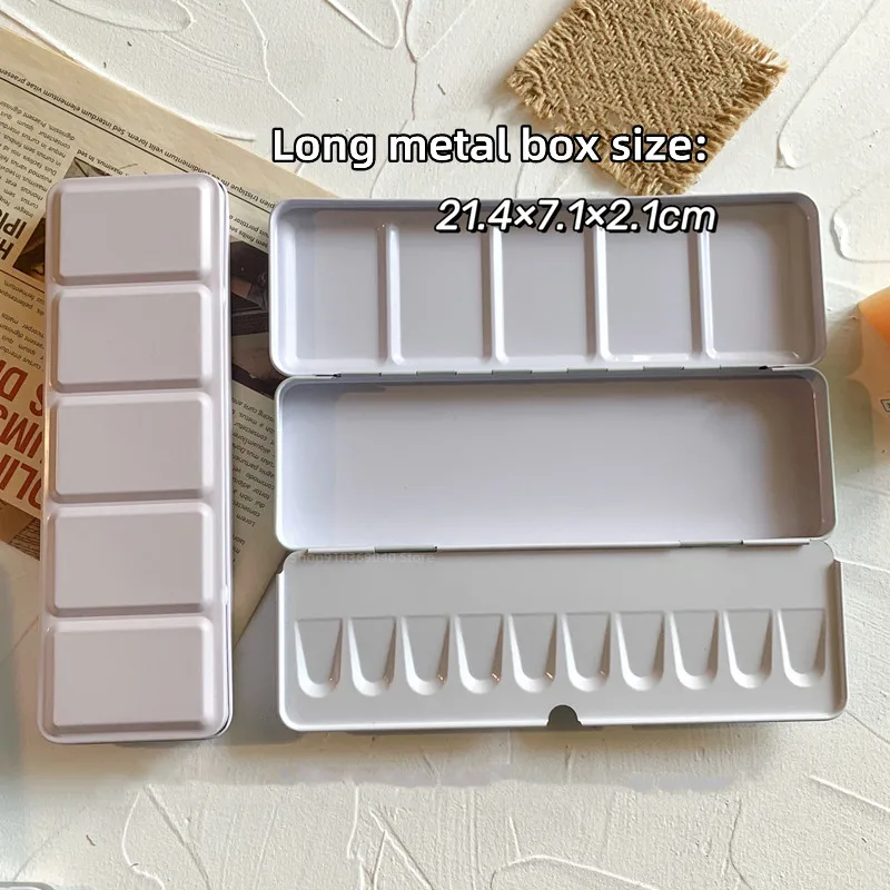 Morandi Color Empty Watercolor Palette Tin Box Paint Storage Iron Box 24/44 Grid for Watercolor Paint Painting Art Supplies color palette watercolor palette