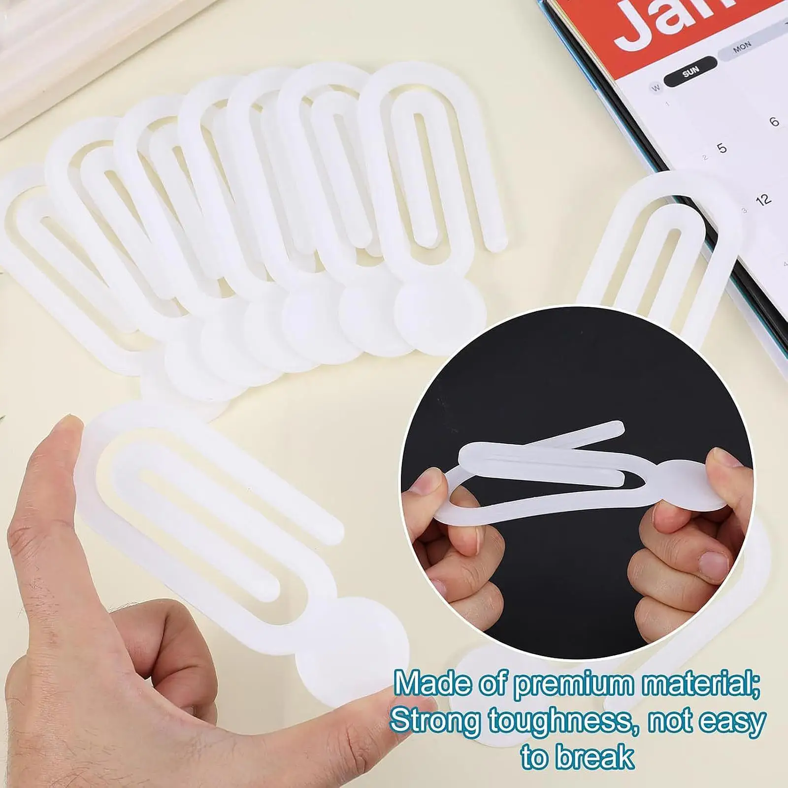 10Pcs 점보 종이 클립 가정용 문서를위한 창조적 인 다목적 승화 책 마크 문구 교실 공예 용품