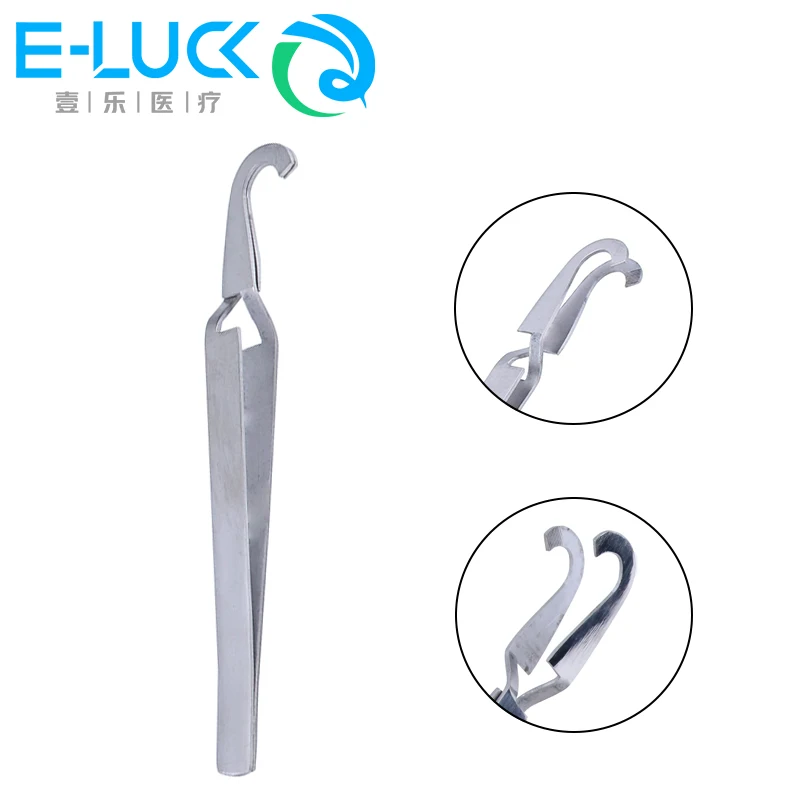 

1 PC Dental Orthodontic Tweezer Lingual Buttons Tweezer Holder Stainless steel Dental Surgical Instrument Tools