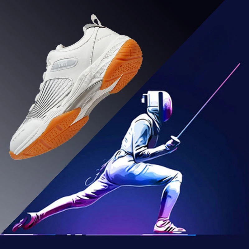 Men's and Women's Shock-absorbing Fencing Shoes Knob Shoelaces Wear-resistant Sports Shoe Competitive Competition Training Shoes