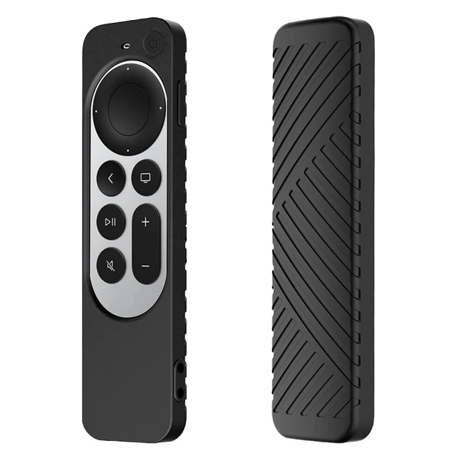 Szilikon Távoli Bőr Az Apple Tv Siri Tokhoz Remote (2. Generációs) 2021 Védő Burkolat Csuklópántokkal