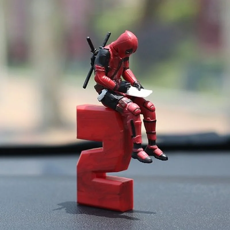 Car Interior Decoration Mini Figure Deadpool Center Console