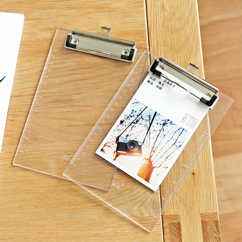 A5/A4 Transparent Writing Pad Folder Plastic Student test paper Document clipboard File Folder School office Supplies filofax a5