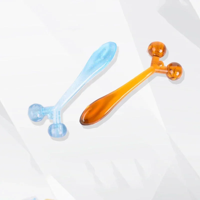 Y-shaped Facial Roller Massager Multi-functional Massage Stick Small Double Ball Roller Lifting V Face Facial Lifting Tool face massager silicone face roller massage roller ball