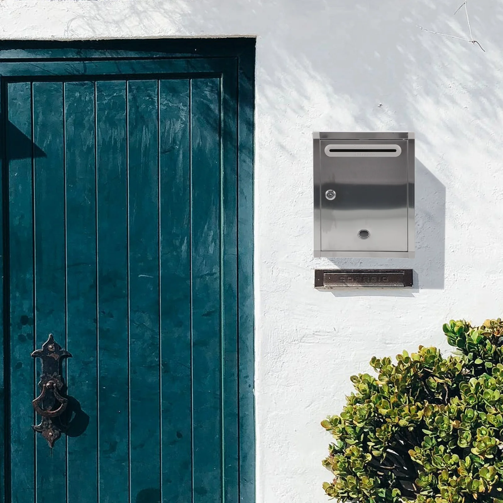 Large Size Stainless Steel Mailbox Wall Mount Letter Box Decorative Outdoor Garden Supplies Rust Proof Metal