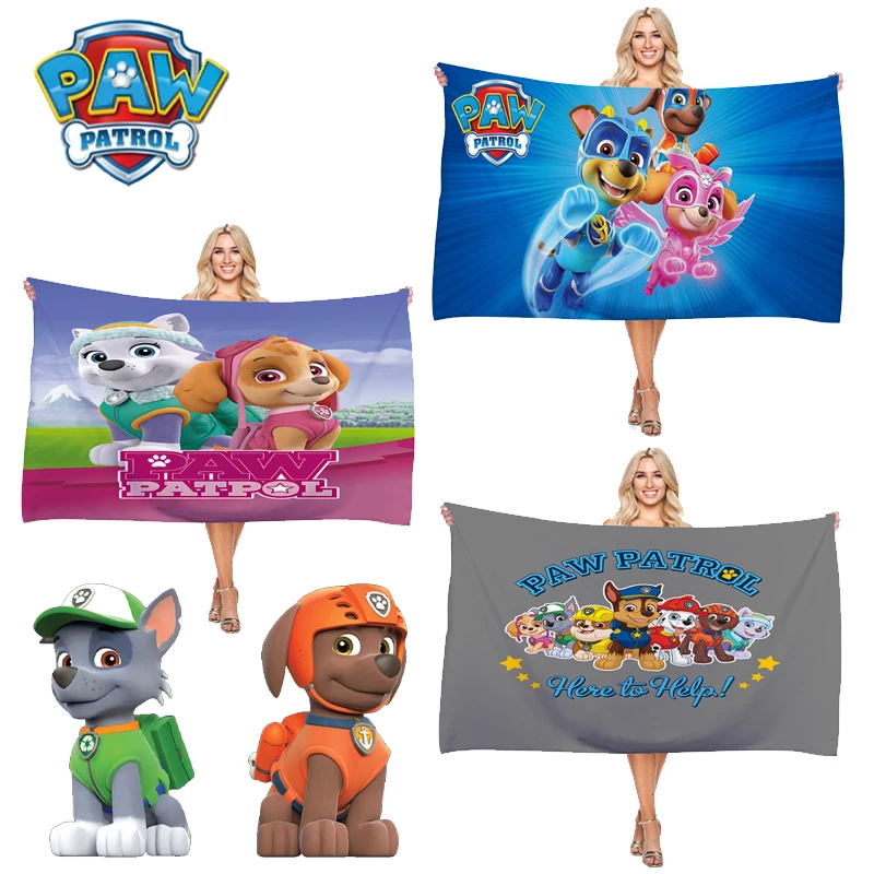 Paw Patrol Cotton Beach Towel Bath Towels Bathroom Towel Sets For Spa