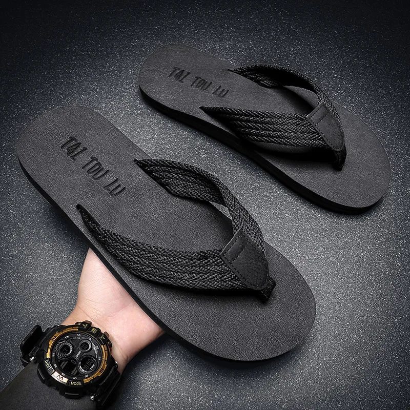 Plus Big Size 49 50 51 52 Flip Flops Men Slippers Chanclas De Hombre Claquette Homme Klapki Indoor Outside Beach Large Shoes - Image 2