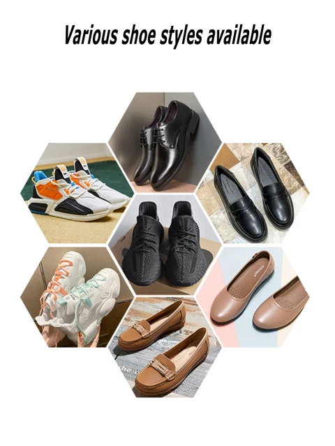 1pair Unisex Black Adjustable Plastic Shoe Trees, Pu Leather Shoe Lasts, Sports Shoe Shapers, Shoe Stretchers, Shoe Covers. 4