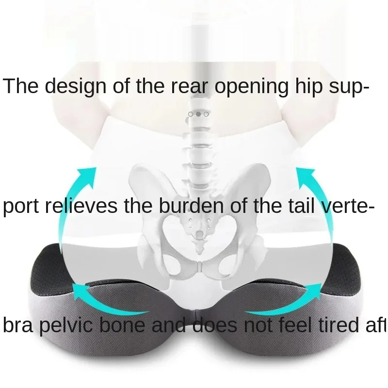Cushion Non-Slip Orthopedic Memory Foam Coccyx Cushion for Tailbone Sciatica Back Pain Relief Comfort Office Chair Car Seat