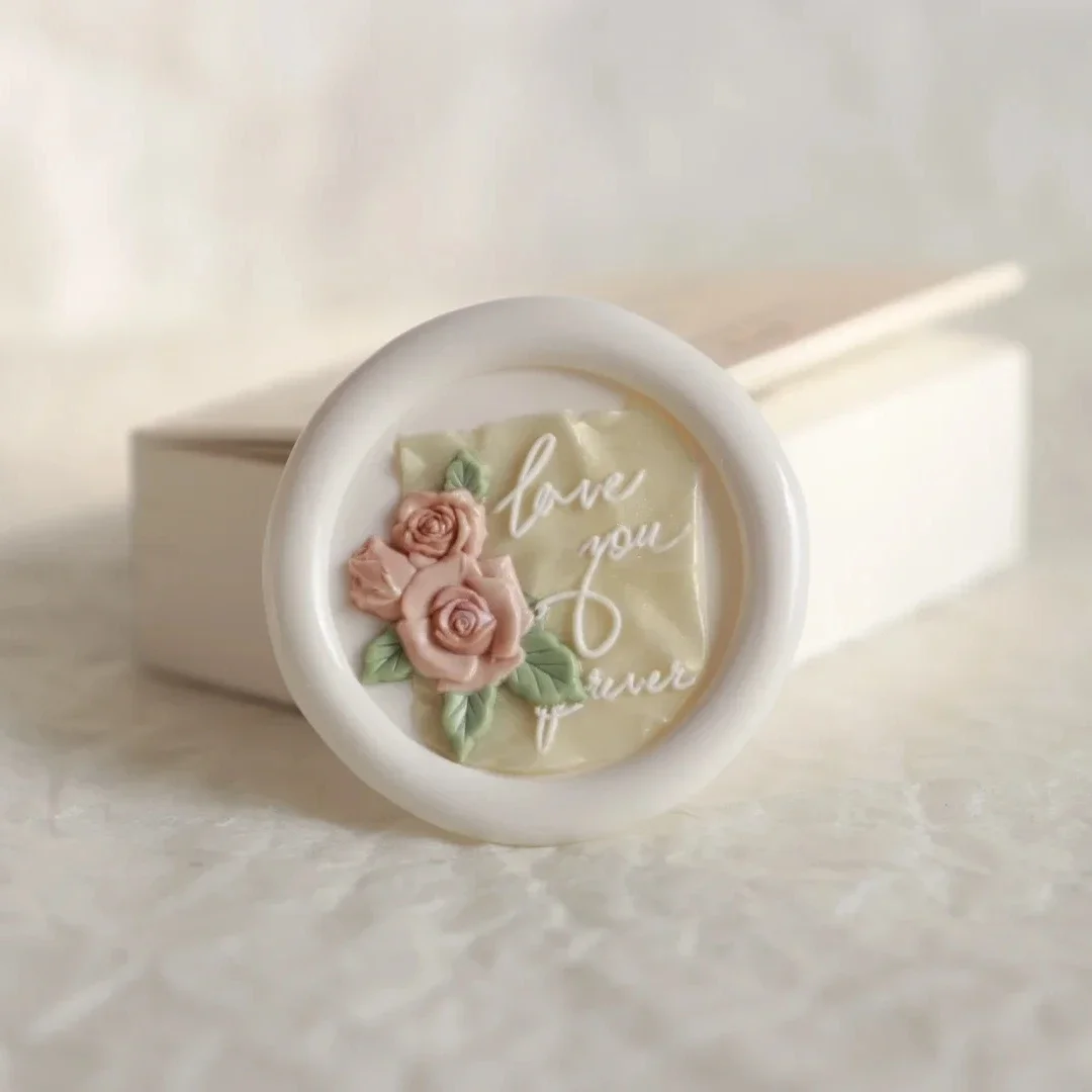 3d Fire Seal Stamp Toy Seal Head Special Relief Diy Fine Carved Copper Head Envelope Invitation Card Wedding Gift