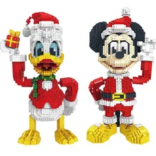 

Disney's New Mickey Mouse Building Blocks Cartoon Cute Children's DIY Puzzle Stitching Building Blocks Toys Children's Toy Gift