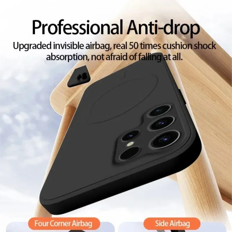 Enhanced Liquid Silicone Magnetic Wireless Charging Shockproof Case with Magsafe Compatibility