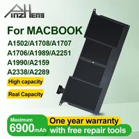 PINZHENG batterie d'ordinateur portable pour Macbook Pro 13 ''A1502 A1706 A1989 A2251 A2159 A2289 A2338 A2251 15'' A1707 A1582 A1493 A1820 A1819 1